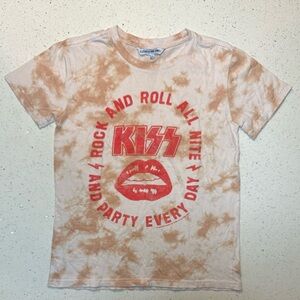 KISS by Elizabeth and James - Tie Dye Women's XS Tee / pre-loved